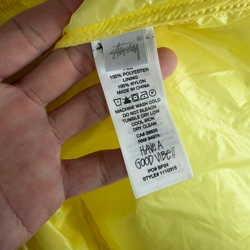 Stussy Yellow Padded Nylon Button Up Chore Jacket