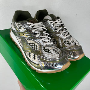 Bottega Veneta Green/Silver Orbit Sneakers
