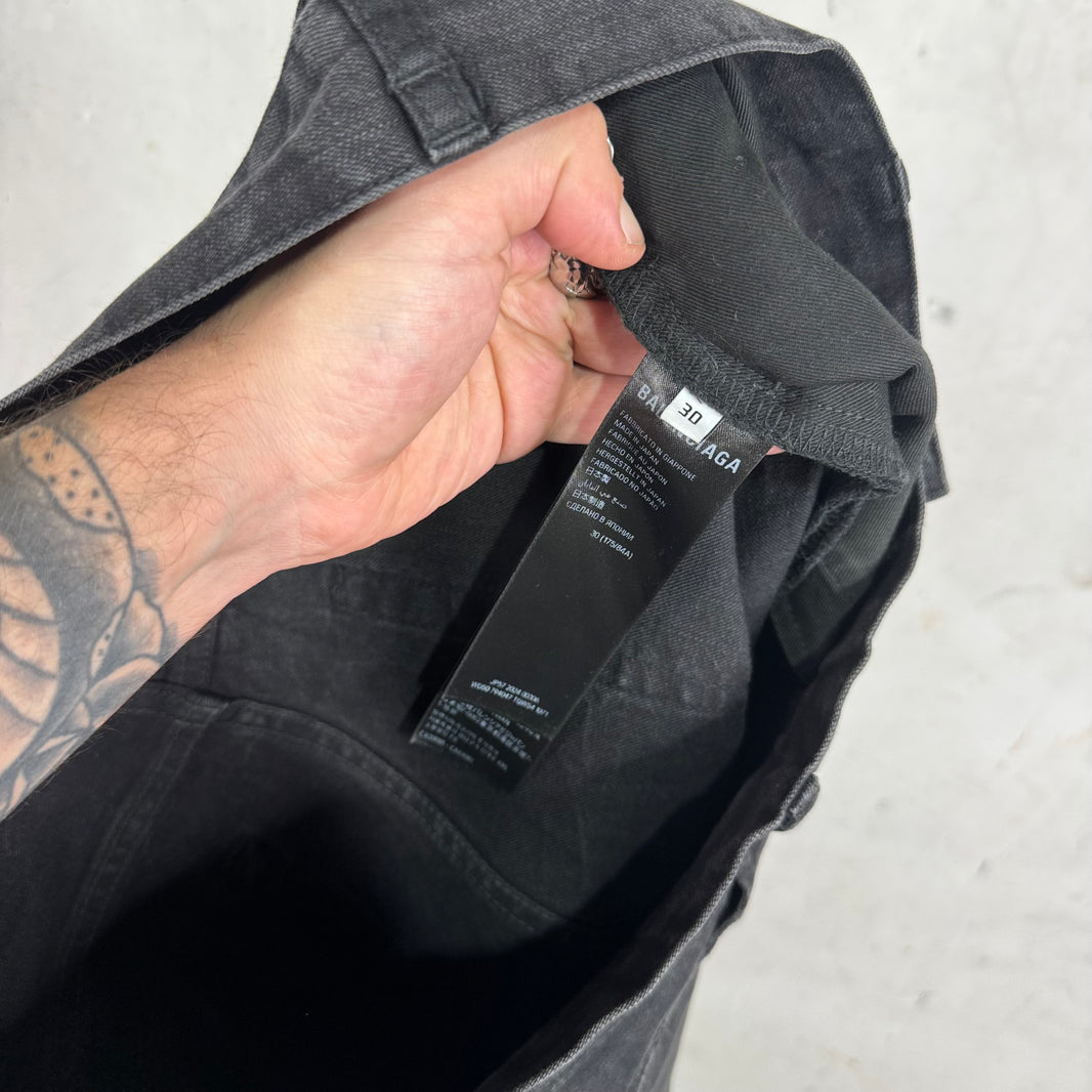 Balenciaga Wrinkle Wash Flared Jeans