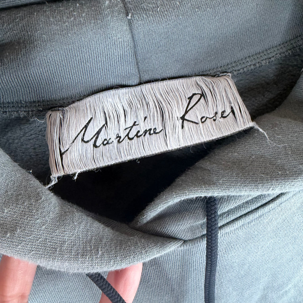 Martine Rose Gray Embroidered Back Logo Hoodie