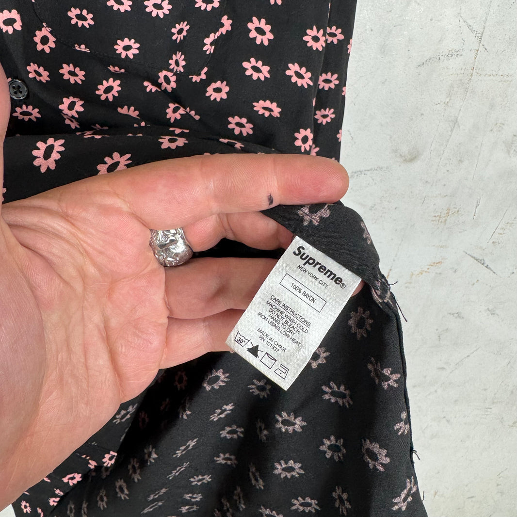 Supreme Pink Daisy Print LS Shirt
