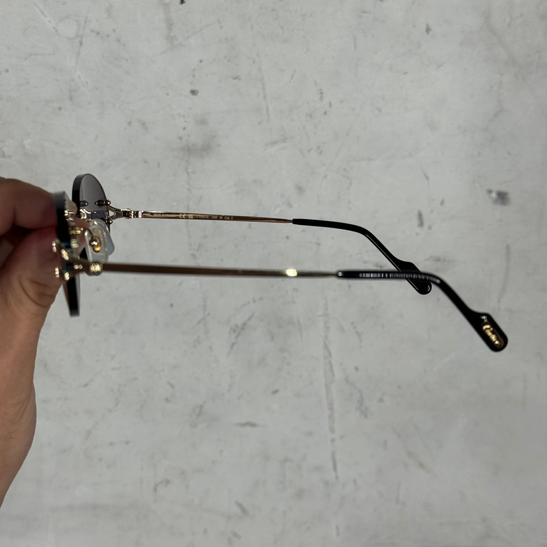 Cartier CT0551S Gold Wire Oval Sunglasses