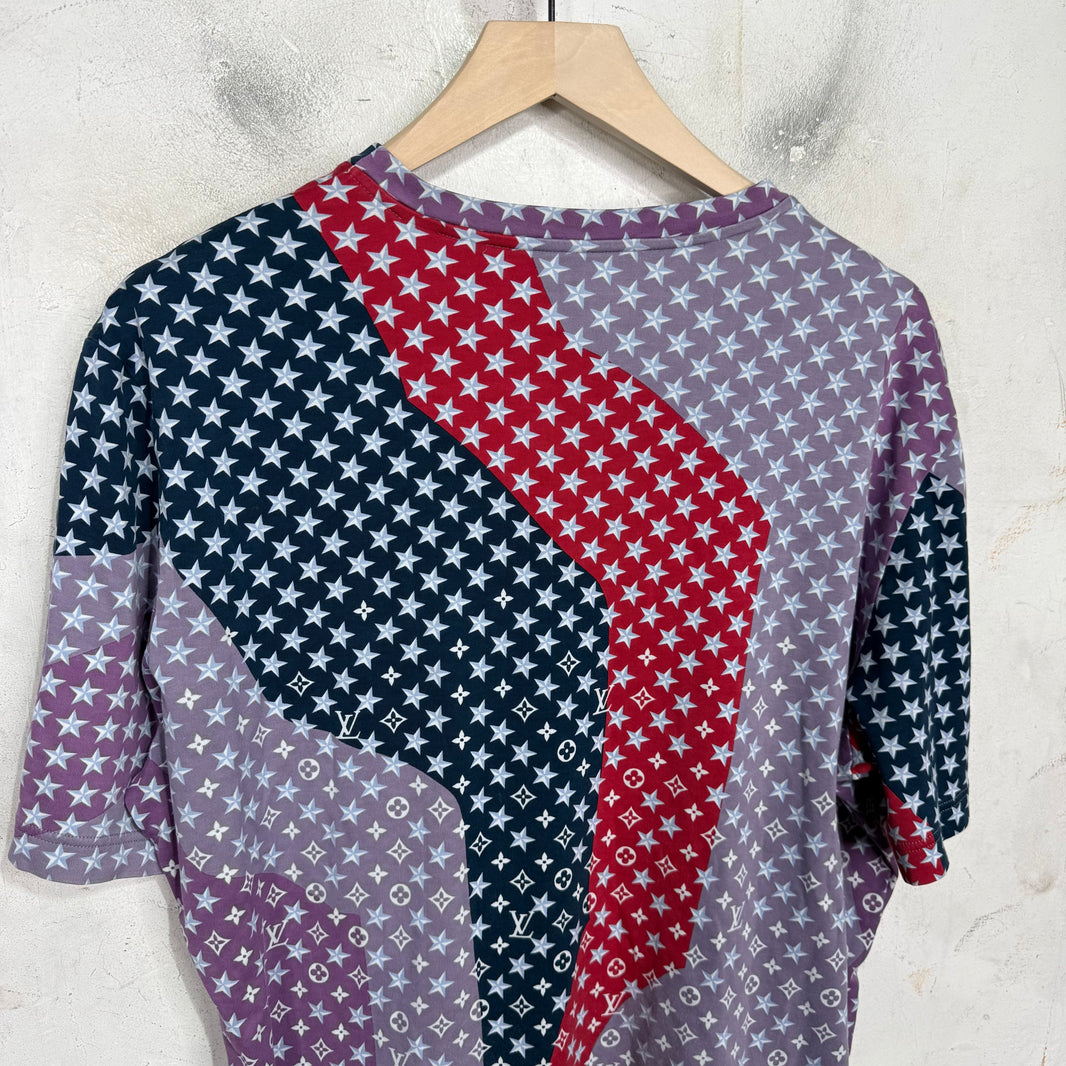 Louis Vuitton Purple Red Blue Star Monogram T-Shirt