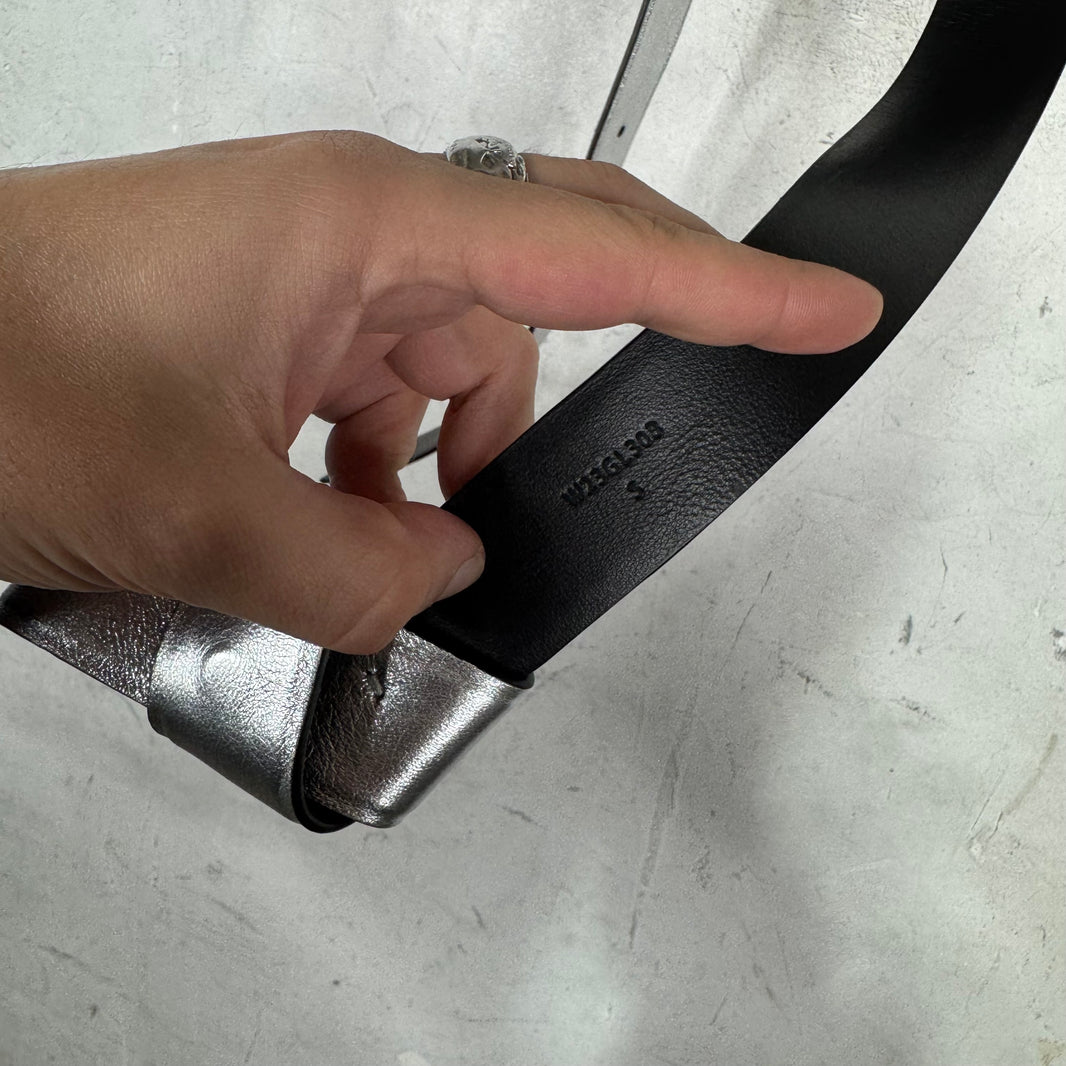 Acne Studios Silver Metallic Knot Belt