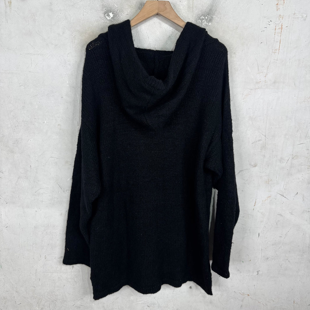 Elder Statesman Black Cashmere Baja Hoodie