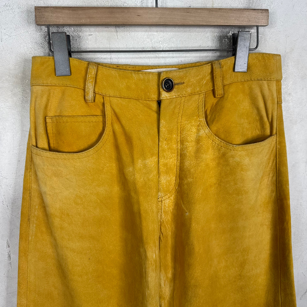 Marni Suede Flared Bootcut Pants