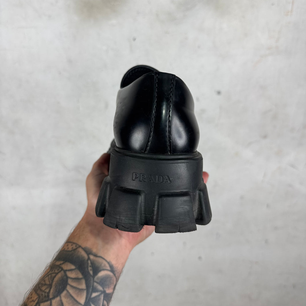 Prada Plaqued Monolith Loafers