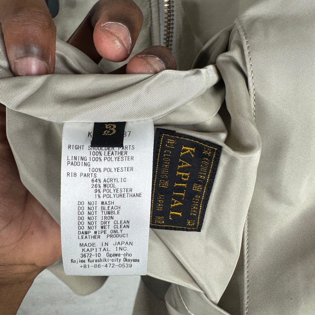 Kapital Gray Metallic Pillow Bomber Jacket