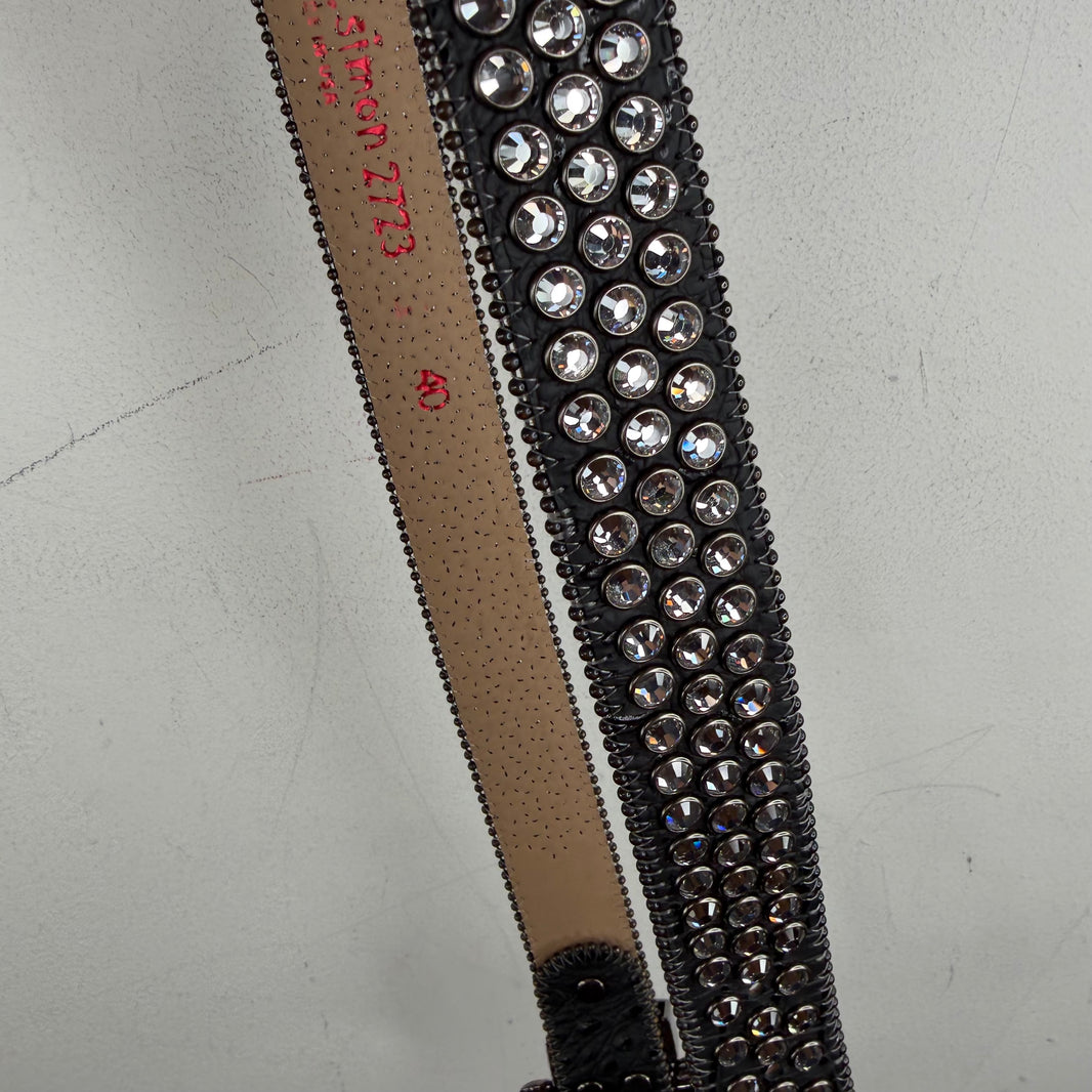 BB Simon Black Croc Belt
