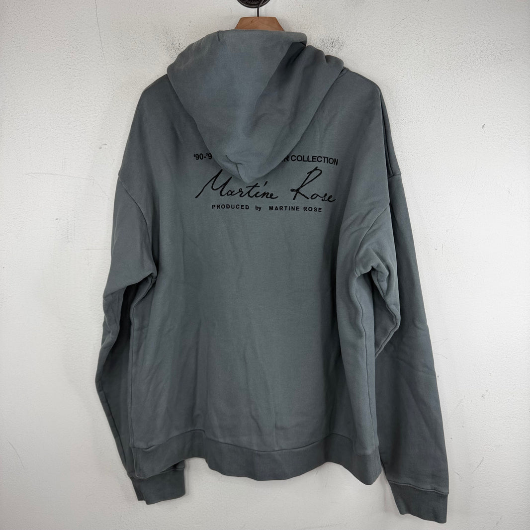 Martine Rose Gray Embroidered Back Logo Hoodie