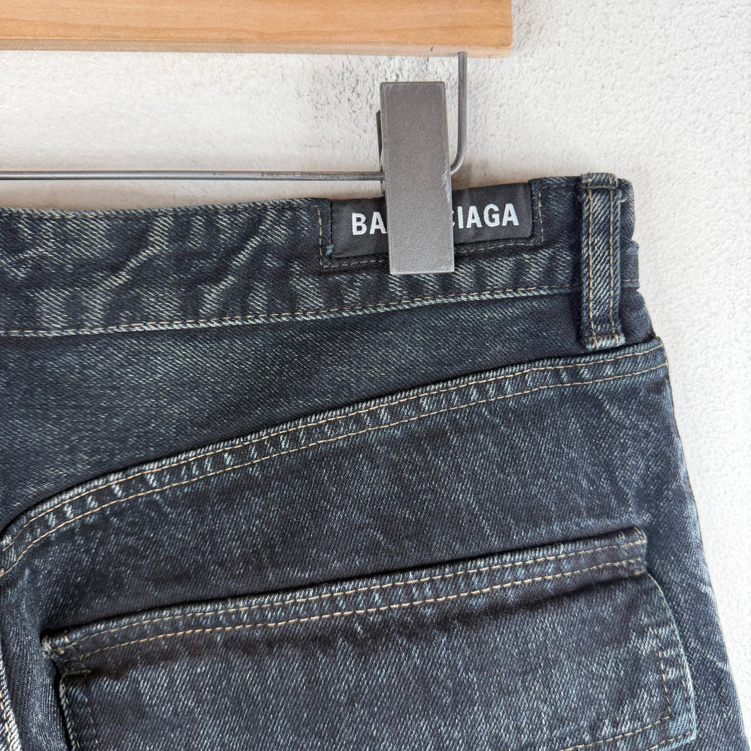 Balenciaga Dark Wash Cargo Jeans