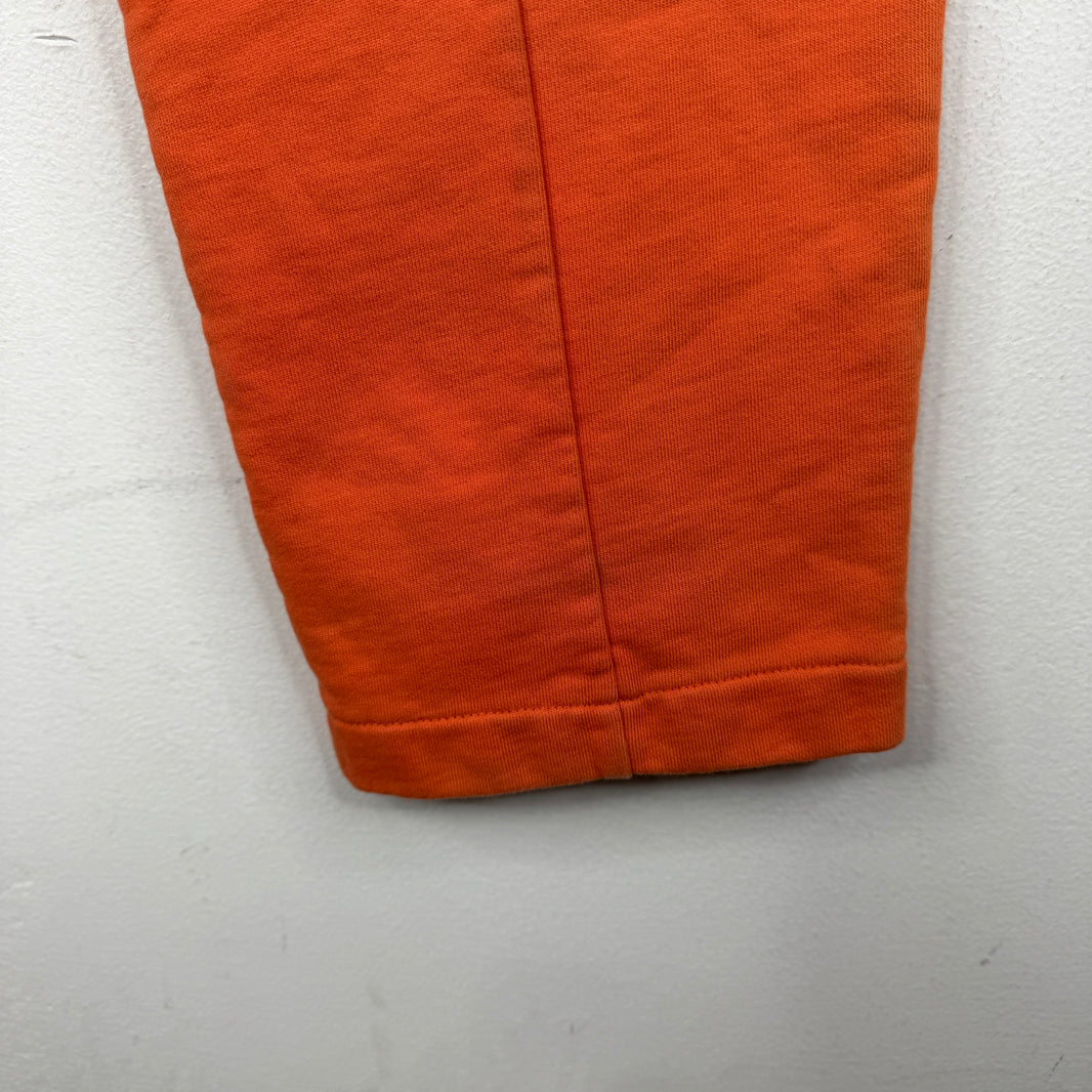 Helmut Lang Orange Pleated Slim Sweatpants