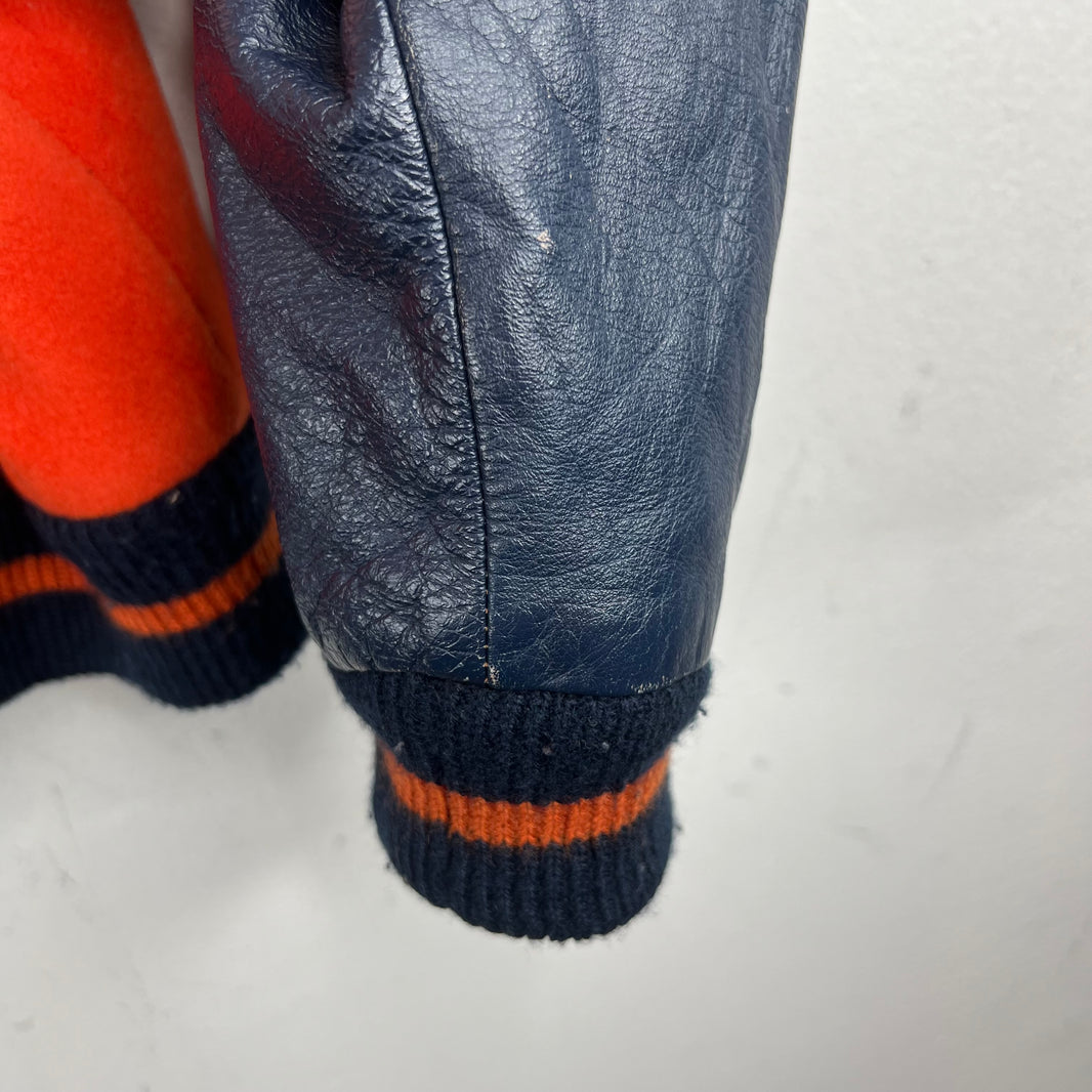 Stussy Big 4 Orange/Navy Varsity Jacket