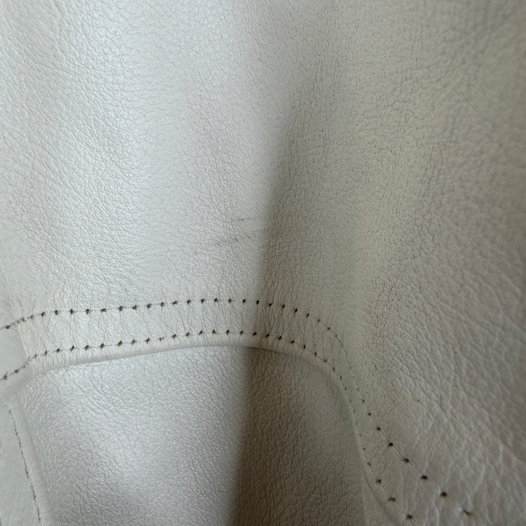 Supreme Nike White Leather Hooded Anorak