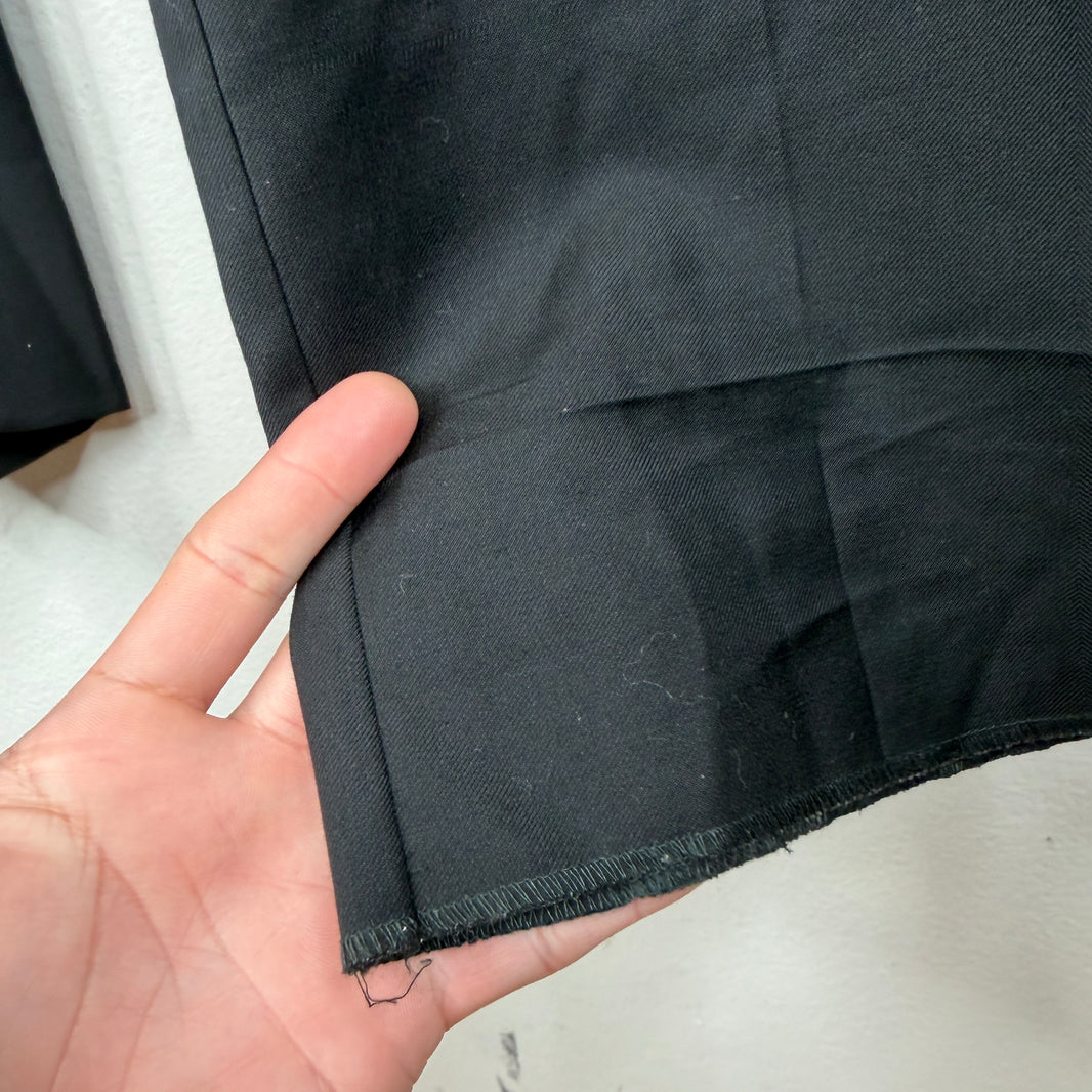 Prada Contrast Stitch Belted Trousers