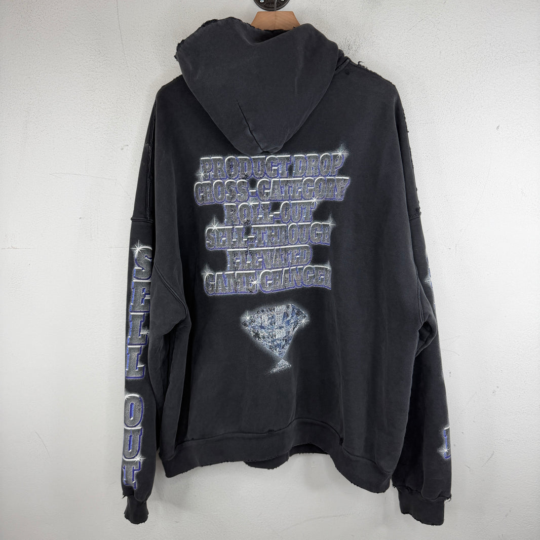Balenciaga See Now Buy Now Distressed Hoodie