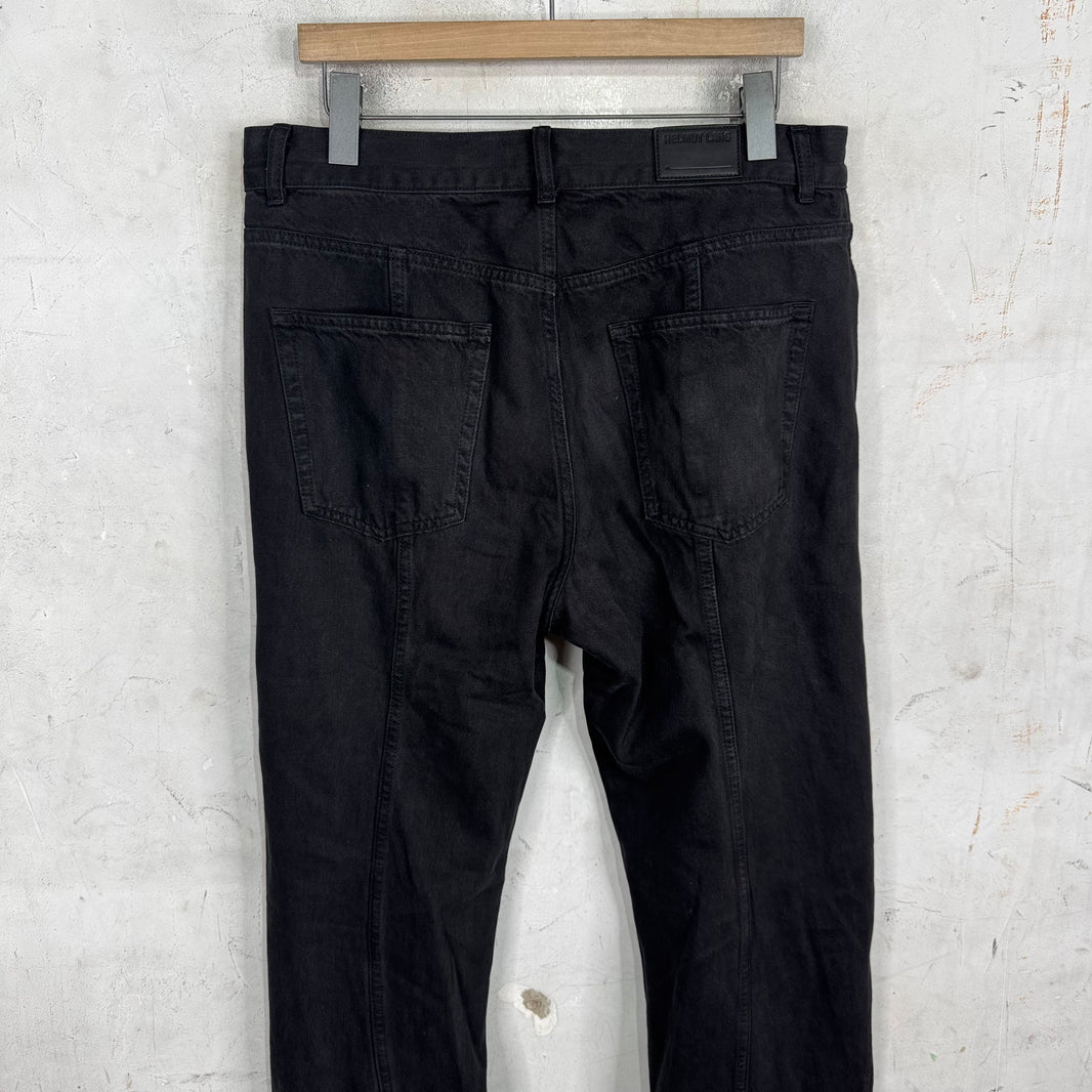 Helmut Lang Front & Back Seam Black Denim Jeans