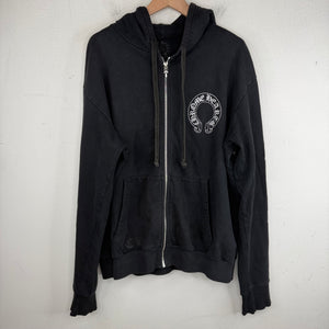Chrome Hearts Smoked Horseshoe Fleur Zip-Up Hoodie