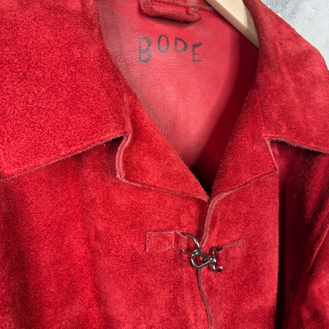 Bode Suede Fireman Clasp Jacket