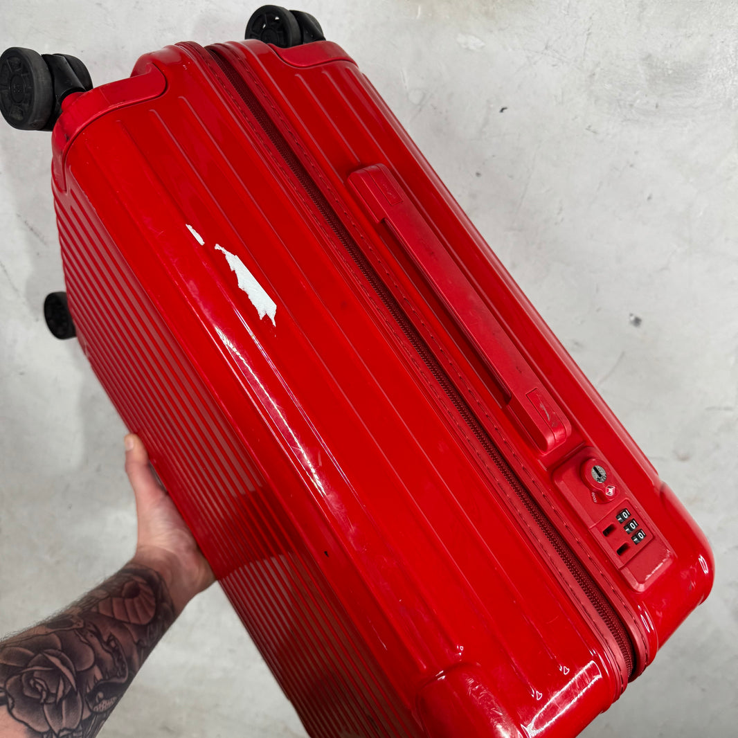 Rimowa Red Essential Cabin Carry On Suitcase