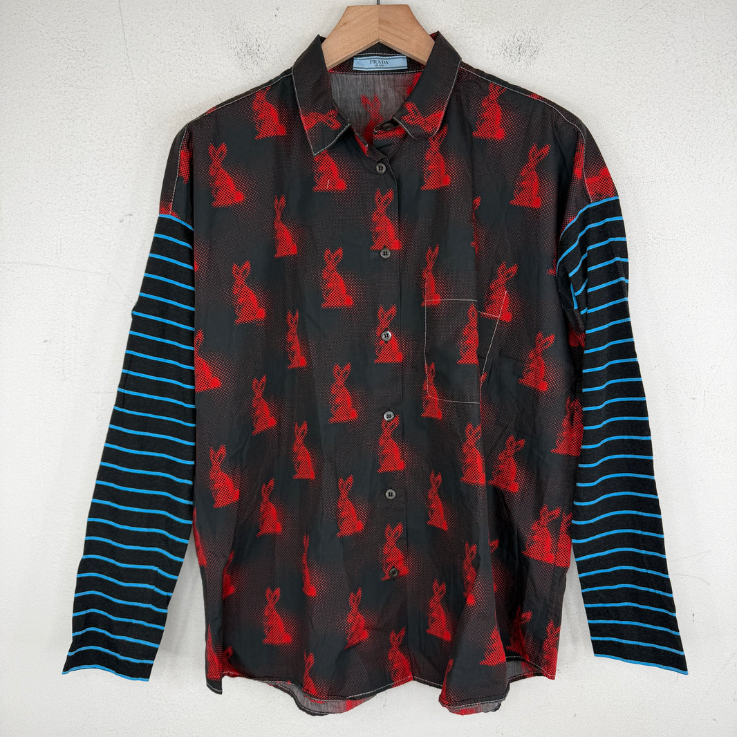 Prada Rabbit Striped L/S Shirt