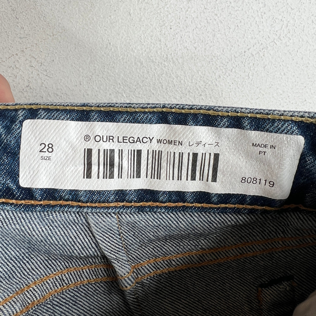 Our Legacy Treble Cut Wide Leg Denim Jeans