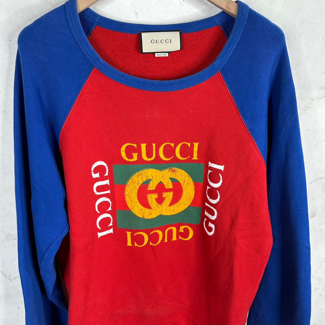 Gucci Raglan Logo Crewneck