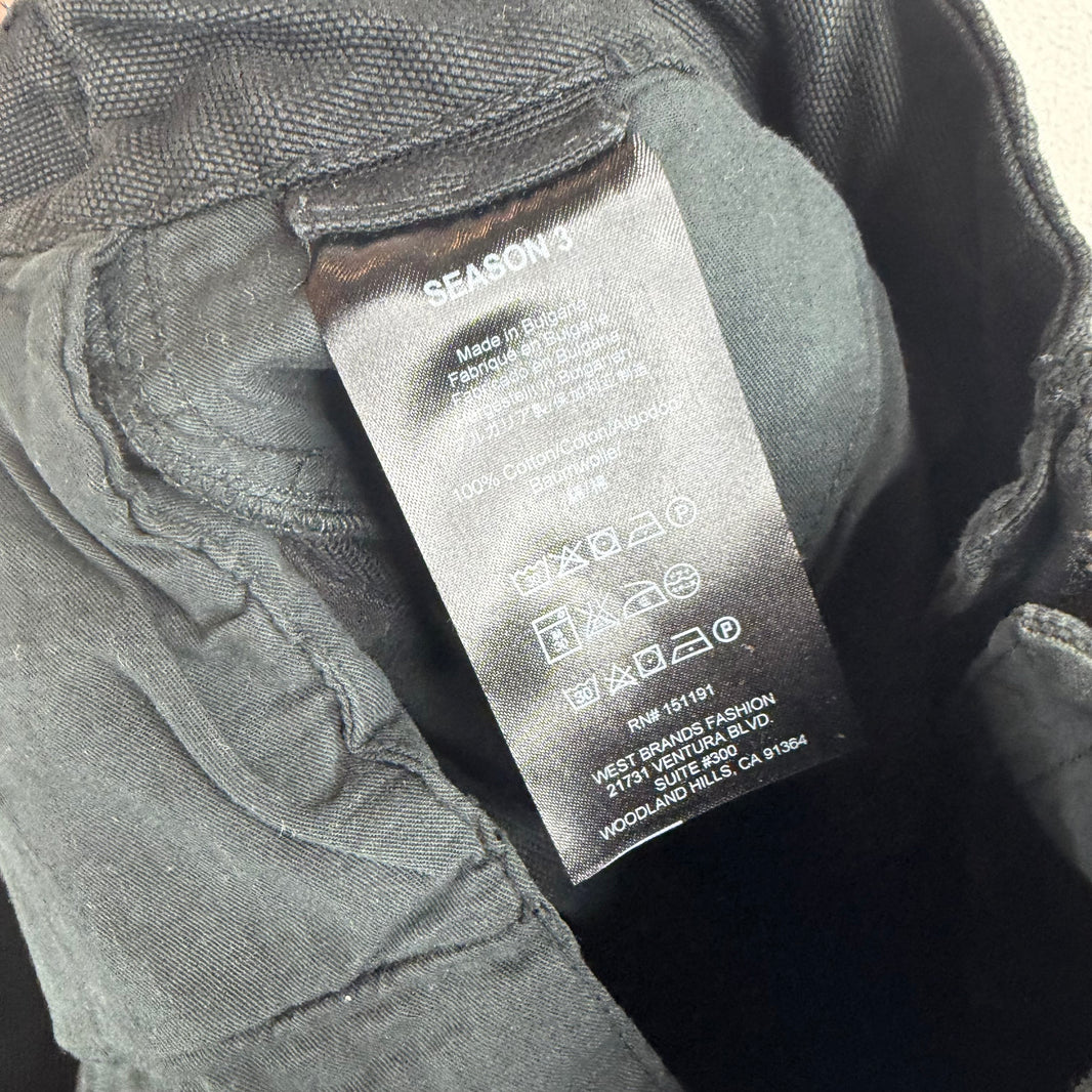 Yeezy Season 3 Black Bondage Trousers