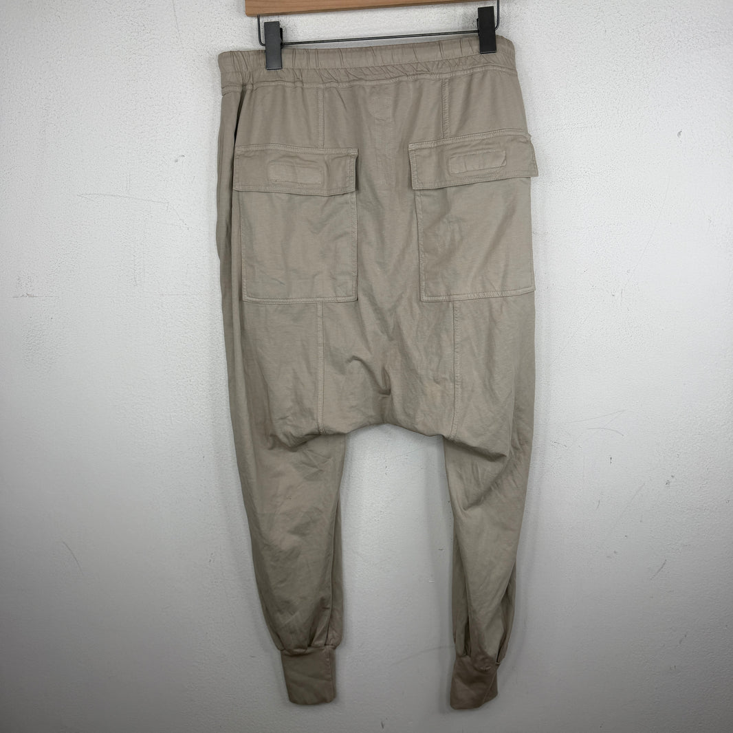 DRKSHDW Beige Long Drawstring Jogger Pants