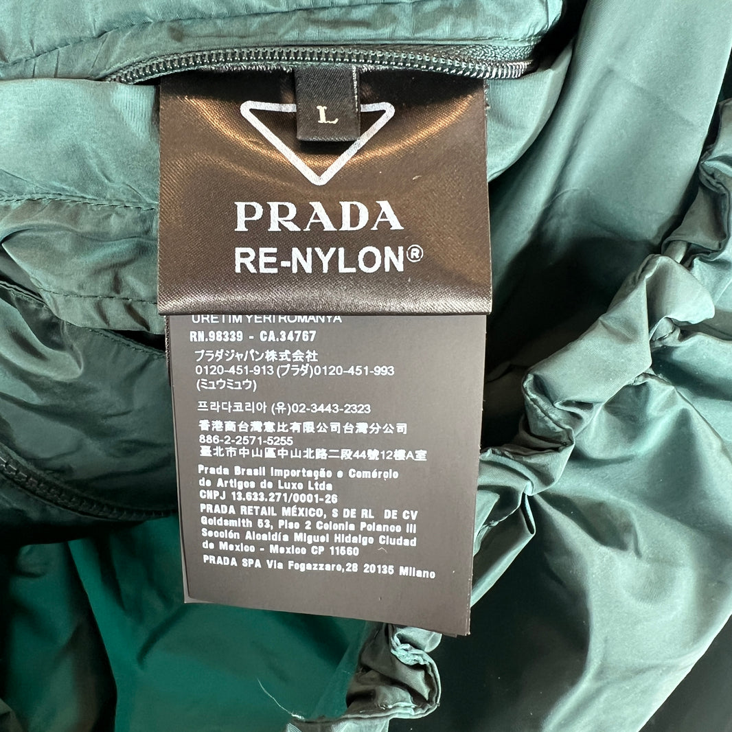 Prada Green Hooded Windbreaker
