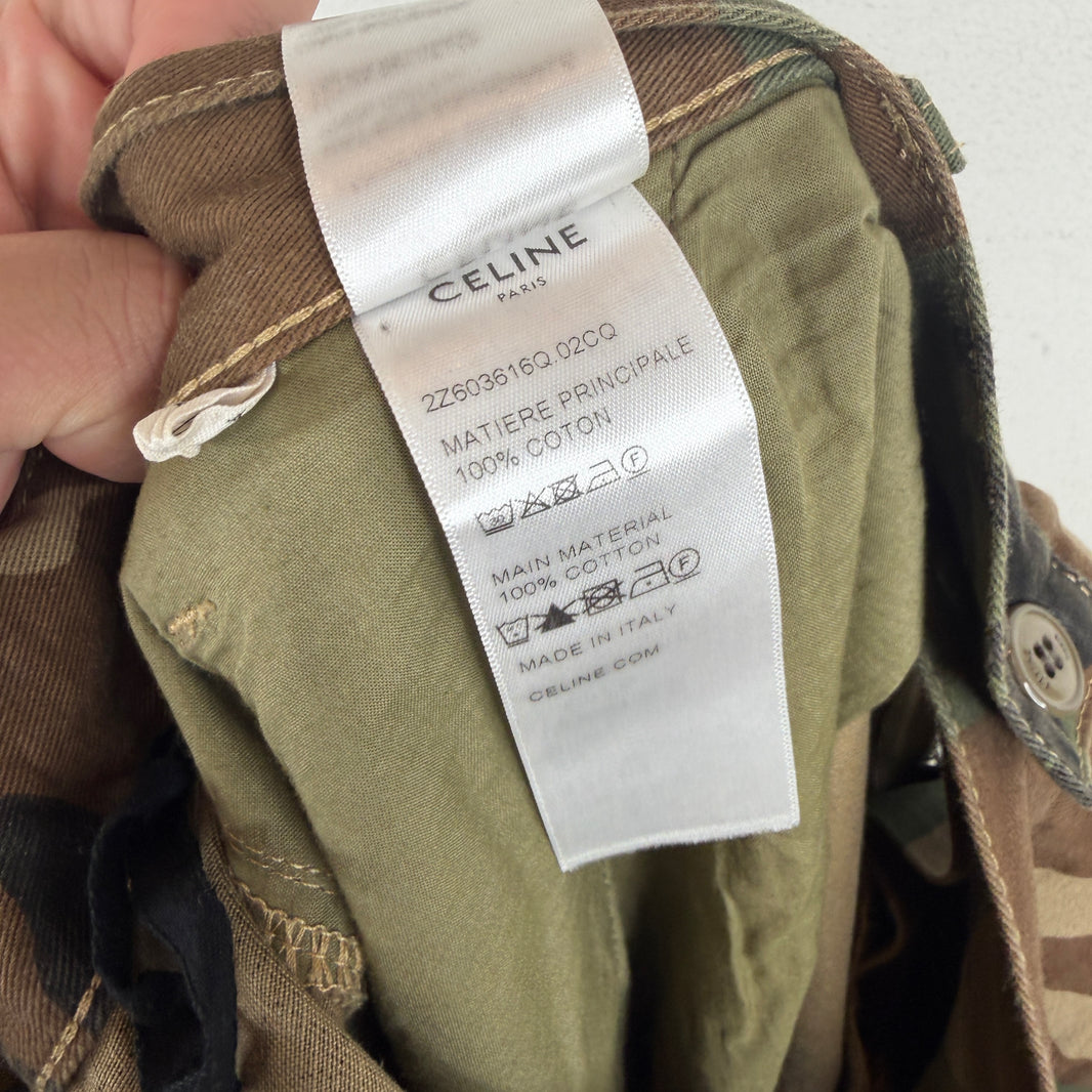 Celine Adjustable Camo Cargo Pants