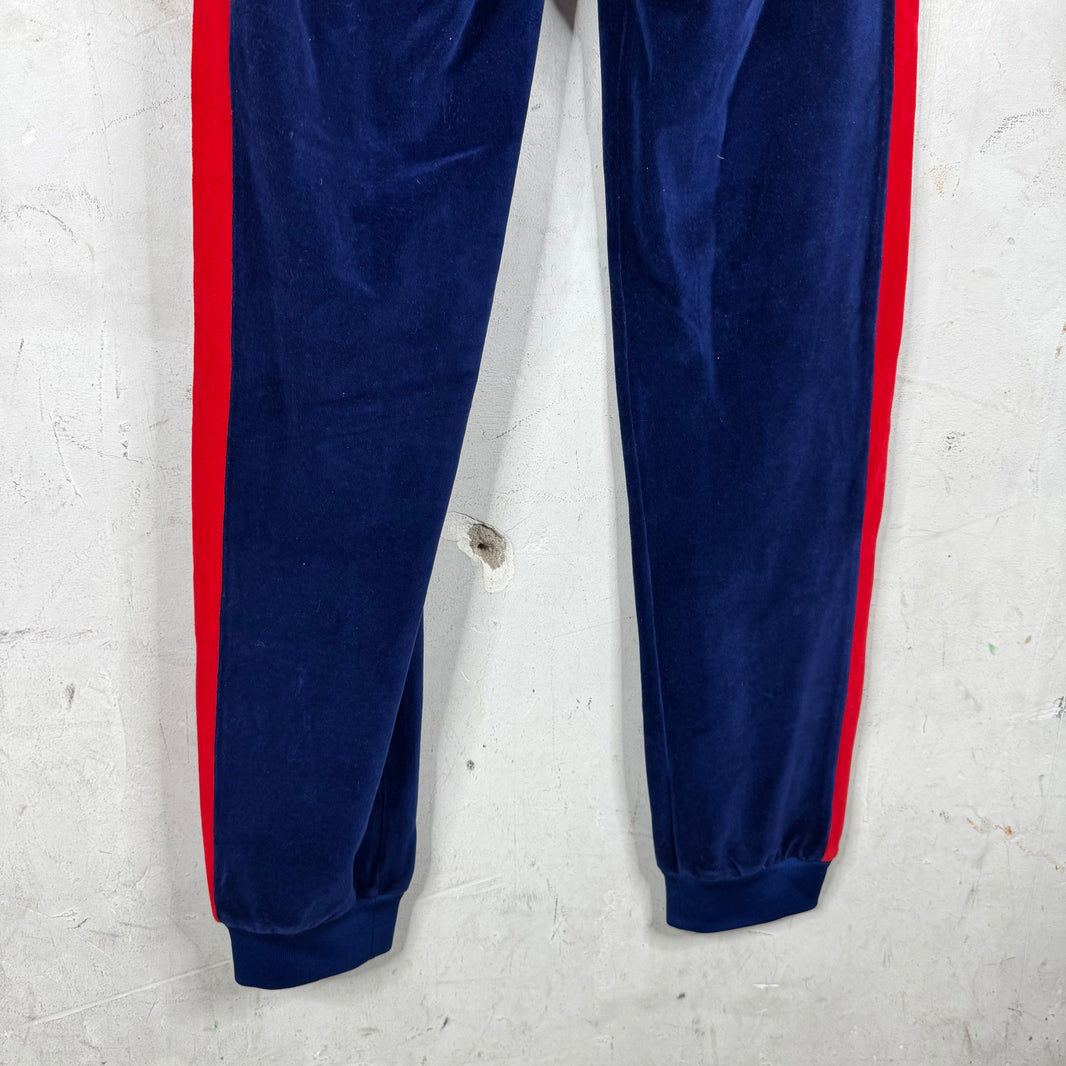 Gucci Blue Velvet Track Pants