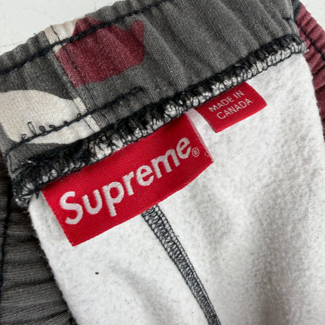 Supreme Red Camo Sweatpants