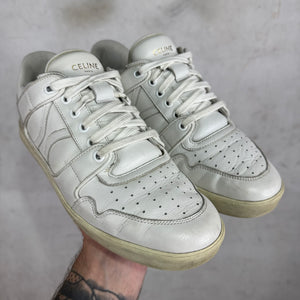 Celine White Triumph Low Sneakers