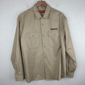 Supreme God Bless Tan Button Up Shirt