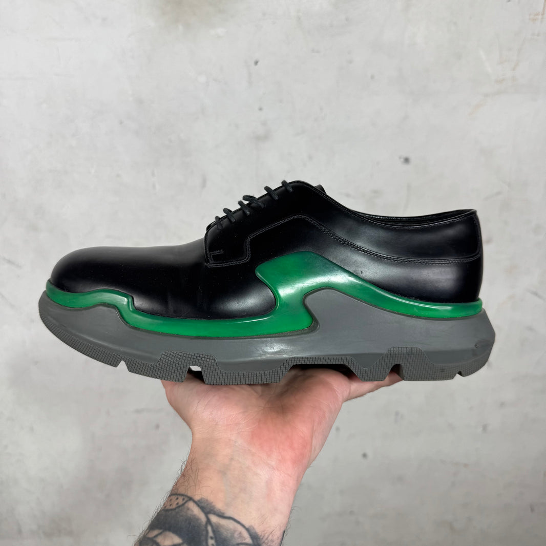 Prada Leather Sneaker Paneled Derby