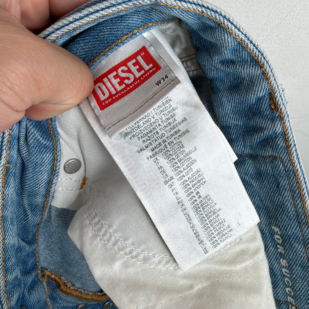Diesel Baggy Blue Distressed Jeans