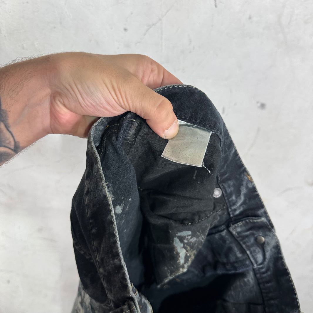 LGB Wolf Skull Bleached Skinny Jeans