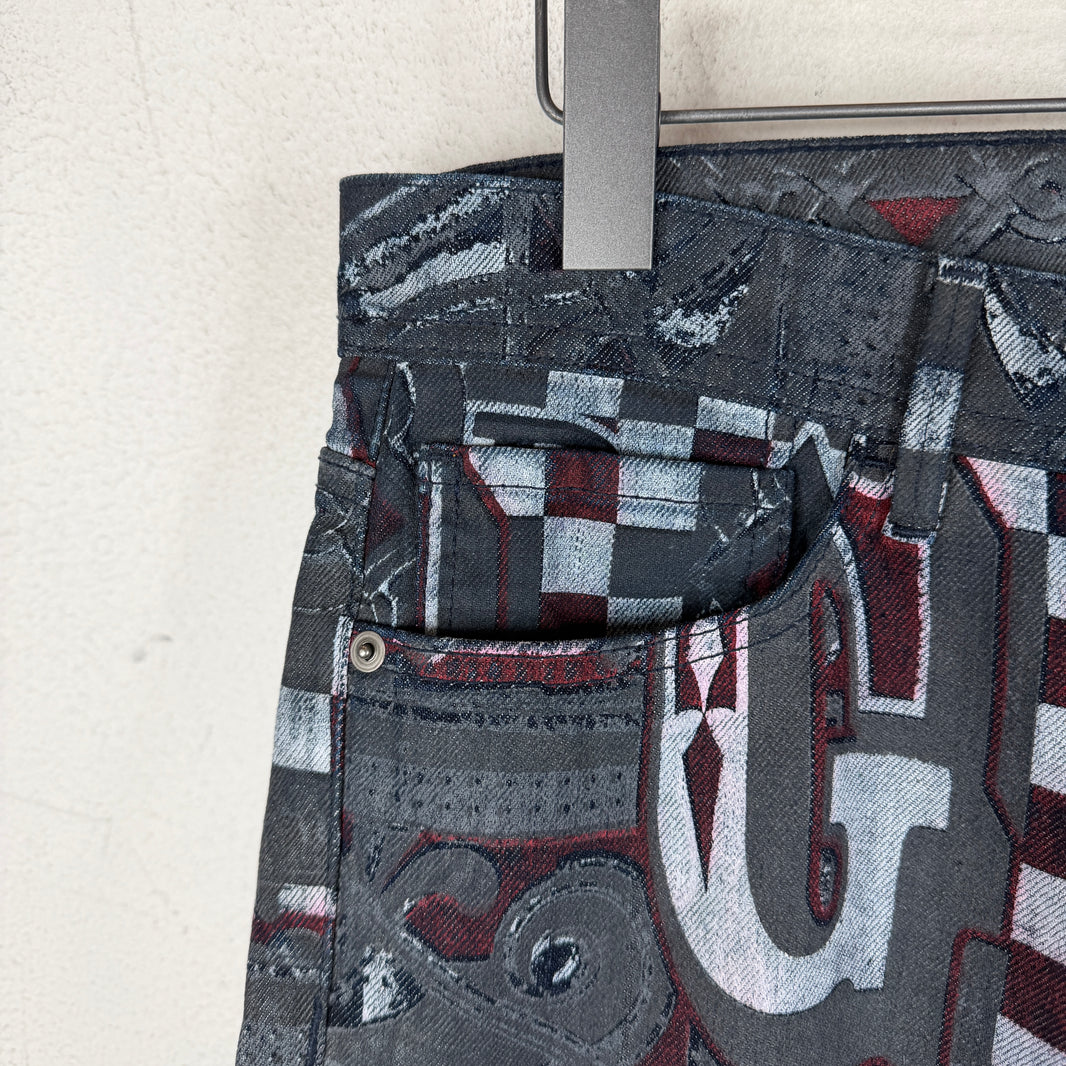 JPG For OVS All Over Print Denim Jeans
