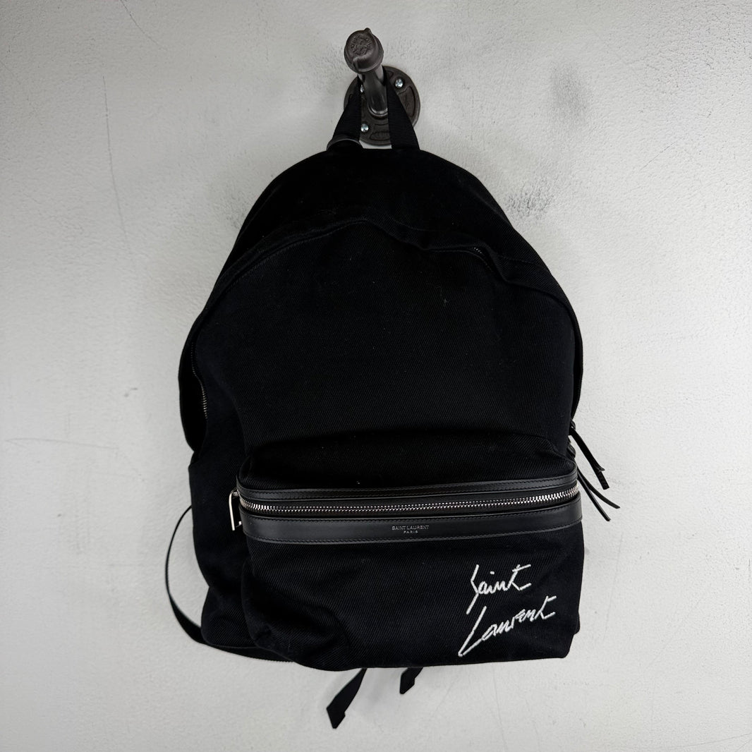 Saint Laurent Canvas Logo Backpack