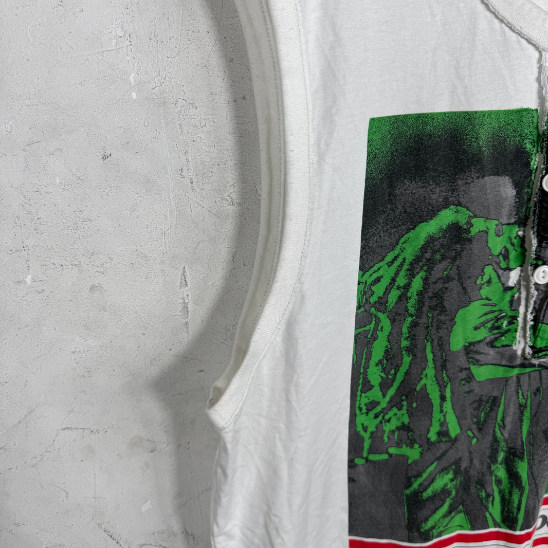424 Bob Marley Layered Henley Tank Top