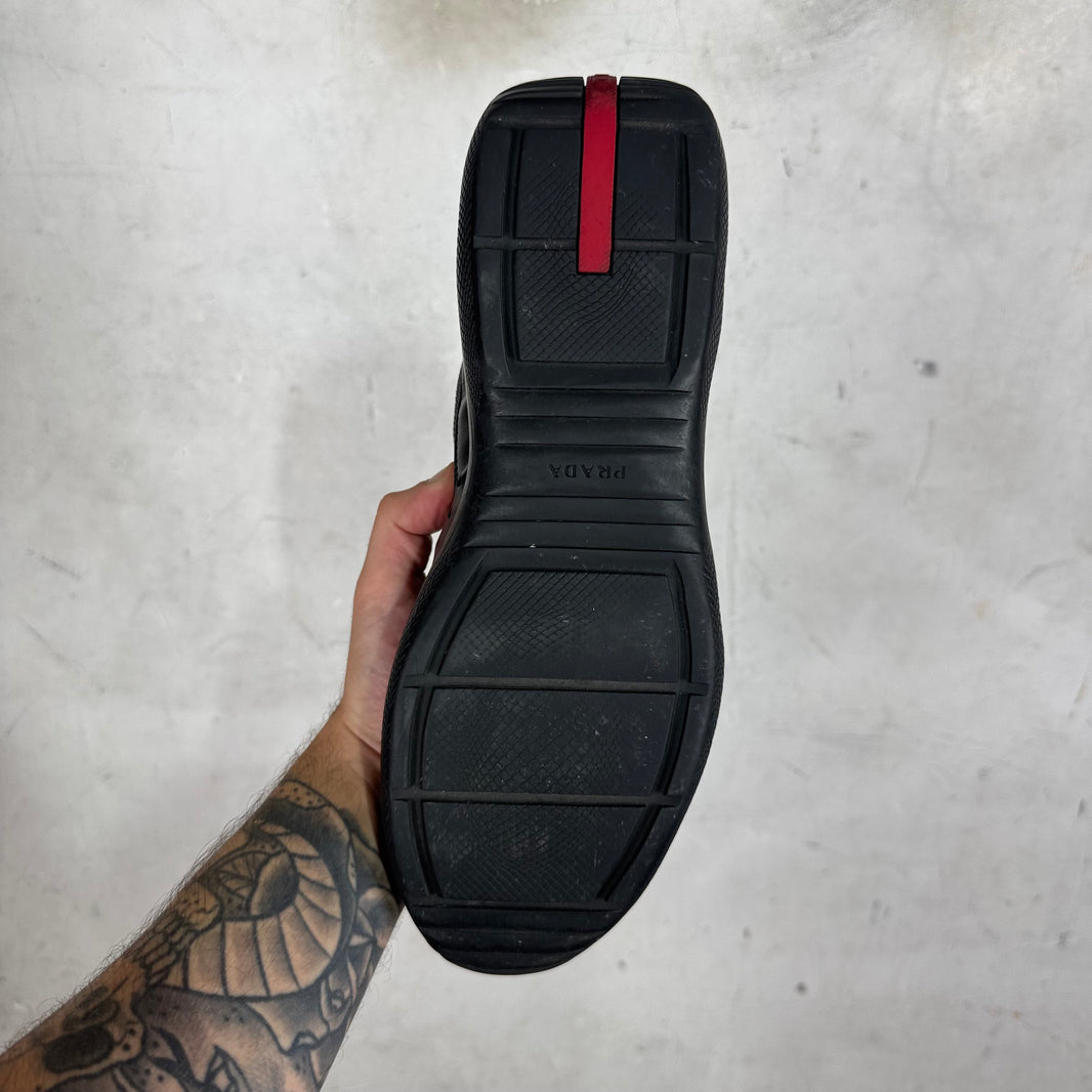 Prada Triple Black Leather America Cups