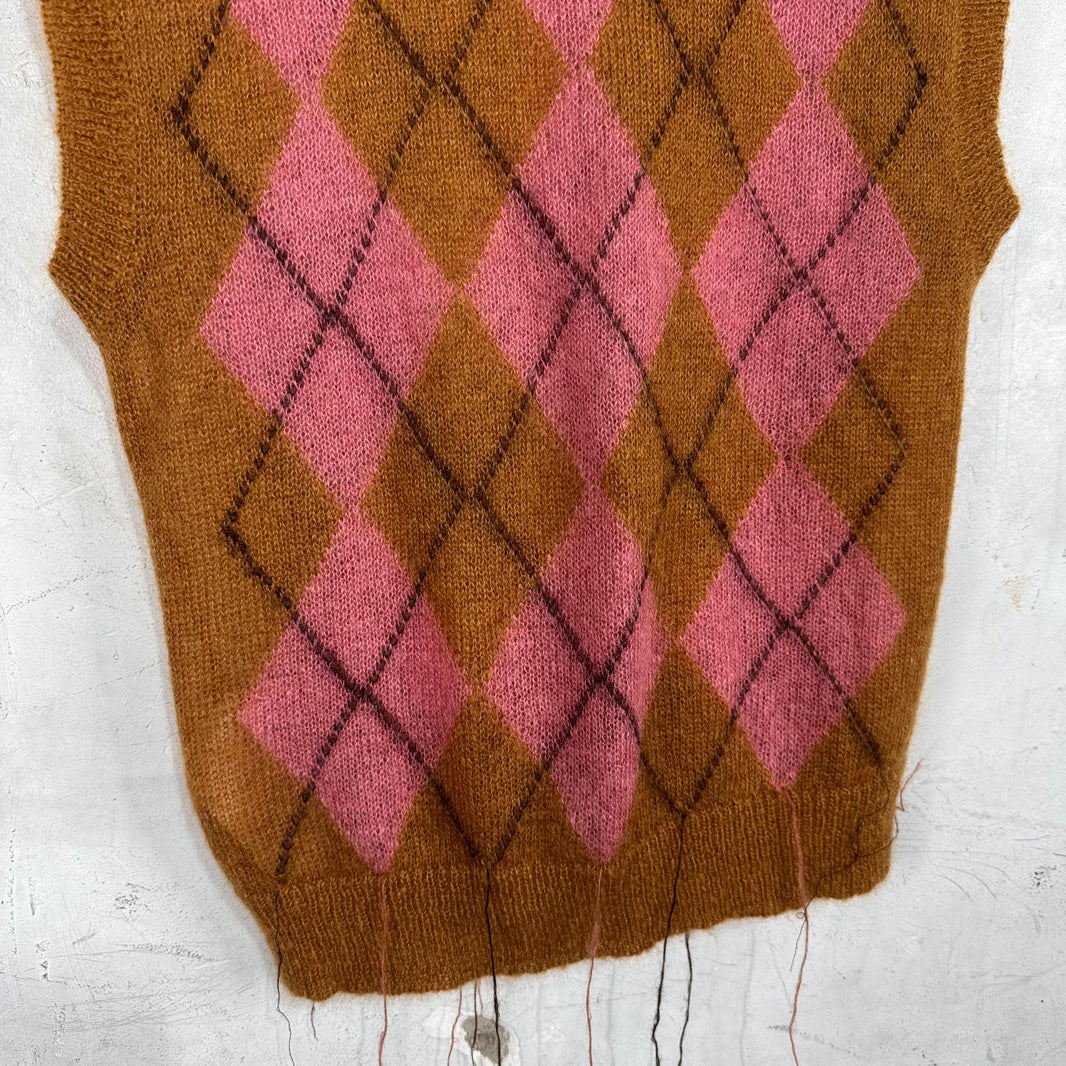 Marni Fuzzy Mohair Argyle Sweater Vest