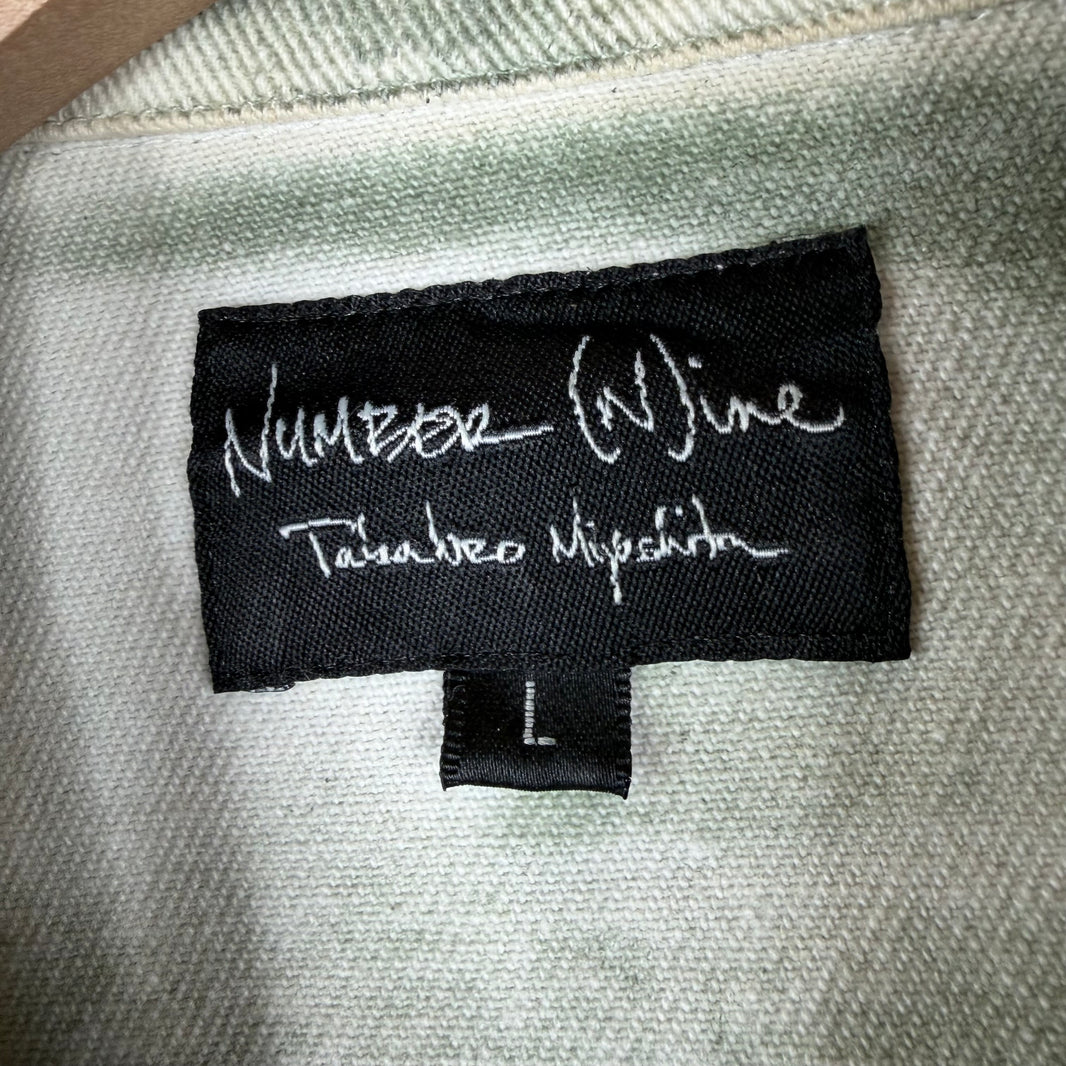 Number (N)ine Denim Green Painted Jacket