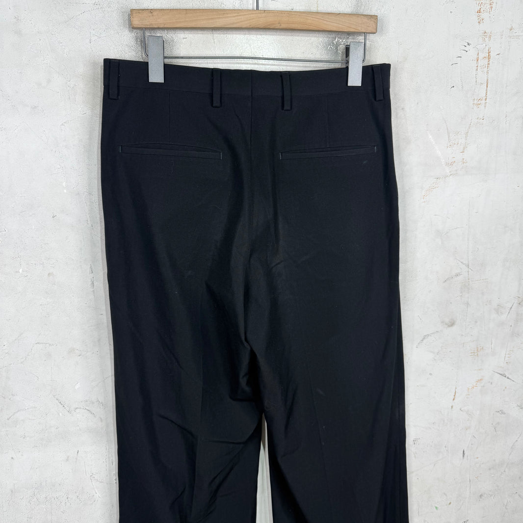 Dries Van Noten Black Wool Blend Trousers