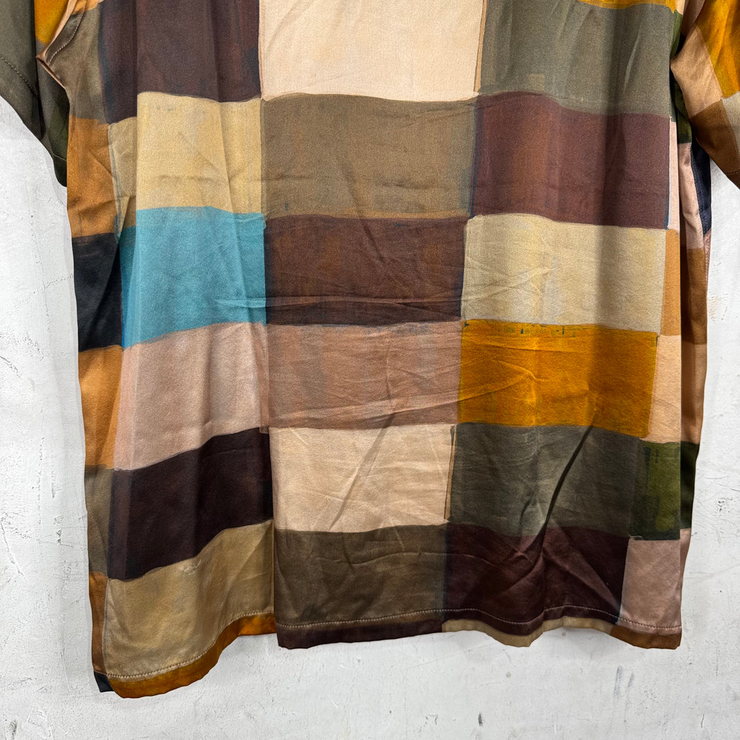 Stussy Painted Color Block Rayon Shirt