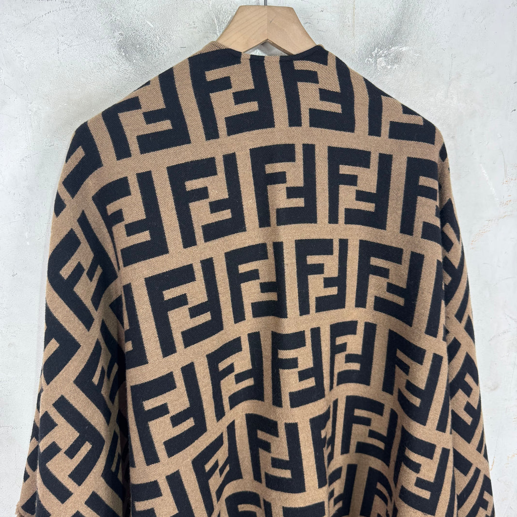 Fendi Monogram Wool Shawl