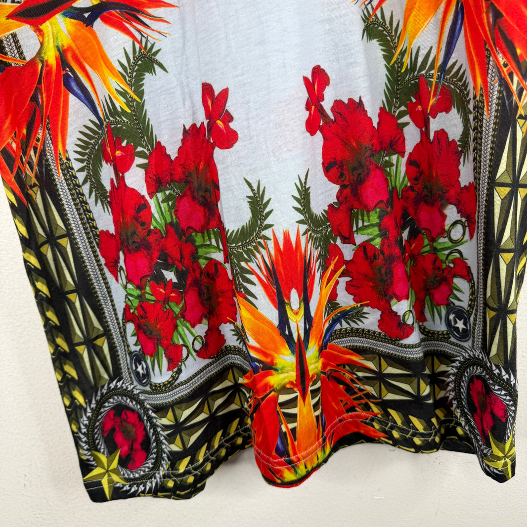 Givenchy Floral Birds Of Pray Blue T-Shirt