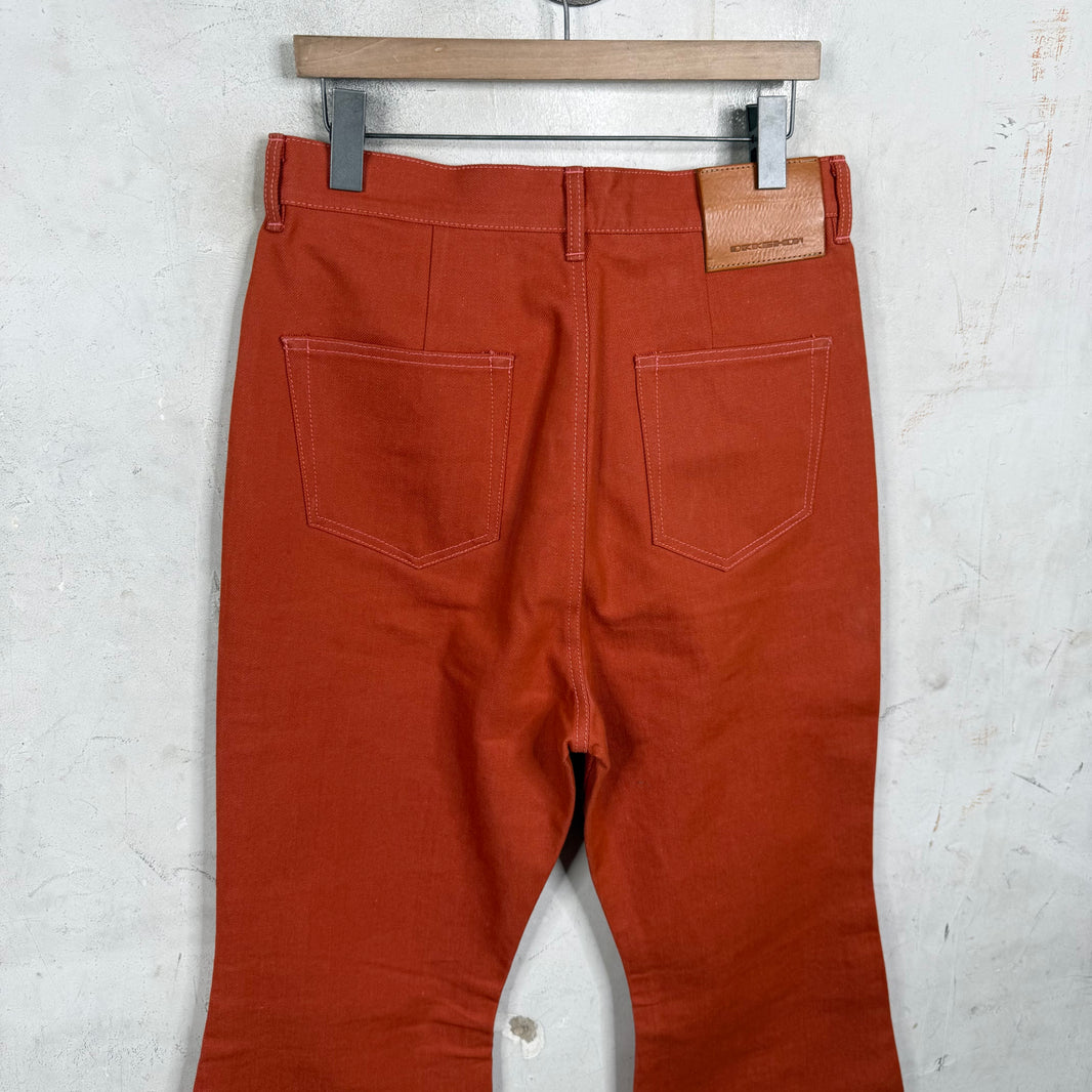 Rick Owens Orange Selvedge Bolan Bootcuts