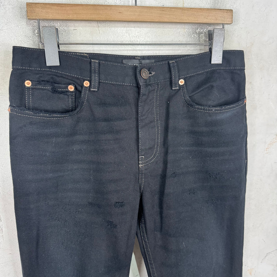 Balenciaga Black Distressed Skinny Jeans